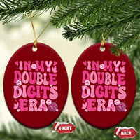 10 Years Old Birthday Girl Ceramic Ornament In My Double Digits Era - Wonder Print Shop
