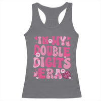 10 Years Old Birthday Girl Racerback Tank Top In My Double Digits Era - Wonder Print Shop