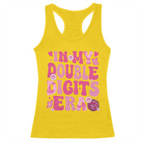 10 Years Old Birthday Girl Racerback Tank Top In My Double Digits Era - Wonder Print Shop