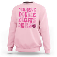 10 Years Old Birthday Girl Sweatshirt In My Double Digits Era - Wonder Print Shop