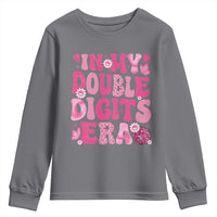 10 Years Old Birthday Girl Youth Sweatshirt In My Double Digits Era - Wonder Print Shop