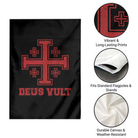 Catholic Knight Templar Crusader Cross Garden Flag - Wonder Print Shop