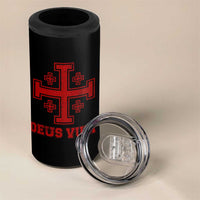 Catholic Knight Templar Crusader Cross 4 in 1 Can Cooler Tumbler - Wonder Print Shop