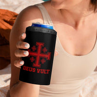 Catholic Knight Templar Crusader Cross 4 in 1 Can Cooler Tumbler - Wonder Print Shop