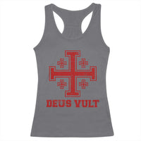 Catholic Knight Templar Crusader Cross Racerback Tank Top - Wonder Print Shop