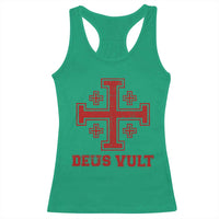 Catholic Knight Templar Crusader Cross Racerback Tank Top - Wonder Print Shop