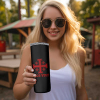 Catholic Knight Templar Crusader Cross Skinny Tumbler - Wonder Print Shop