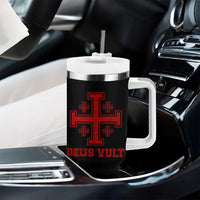 Catholic Knight Templar Crusader Cross Tumbler With Handle - Wonder Print Shop
