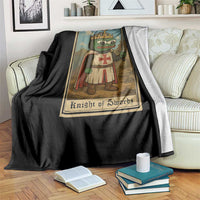 Funny Knight Meme Throw Blanket Vintage Pepe Frog Templar Crusader Fren Soldier - Wonder Print Shop