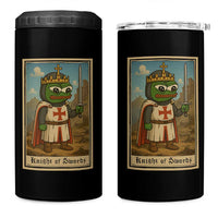 Funny Knight Meme 4 in 1 Can Cooler Tumbler Vintage Pepe Frog Templar Crusader Fren Soldier - Wonder Print Shop