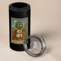 Funny Knight Meme 4 in 1 Can Cooler Tumbler Vintage Pepe Frog Templar Crusader Fren Soldier - Wonder Print Shop