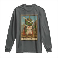 Funny Knight Meme Long Sleeve Shirt Vintage Pepe Frog Templar Crusader Fren Soldier - Wonder Print Shop