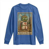 Funny Knight Meme Long Sleeve Shirt Vintage Pepe Frog Templar Crusader Fren Soldier - Wonder Print Shop