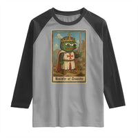 Funny Knight Meme Raglan Shirt Vintage Pepe Frog Templar Crusader Fren Soldier - Wonder Print Shop