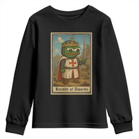 Funny Knight Meme Youth Sweatshirt Vintage Pepe Frog Templar Crusader Fren Soldier - Wonder Print Shop