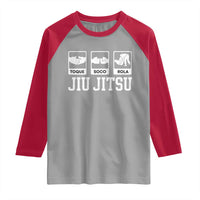 Funny BJJ Raglan Shirt Toque Soco Rola Brazilian Jiu Jitsu - Wonder Print Shop