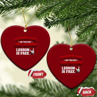 Brazilian BJJ Ceramic Ornament Touch Me First Jiu Jitsu Lesson Is Free - Wonder Print Shop