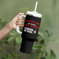 Brazilian BJJ Tumbler With Handle Touch Me First Jiu Jitsu Lesson Is Free - Wonder Print Shop