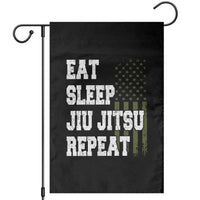Eat Sleep Jiu Jitsu Repeat Garden Flag Cool JiuJitsu BJJ American Flag - Wonder Print Shop