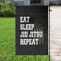 Eat Sleep Jiu Jitsu Repeat Garden Flag Cool JiuJitsu BJJ American Flag - Wonder Print Shop