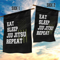 Eat Sleep Jiu Jitsu Repeat Garden Flag Cool JiuJitsu BJJ American Flag - Wonder Print Shop