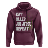 Eat Sleep Jiu Jitsu Repeat Hoodie Cool JiuJitsu BJJ American Flag - Wonder Print Shop