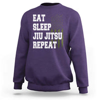 Eat Sleep Jiu Jitsu Repeat Sweatshirt Cool JiuJitsu BJJ American Flag - Wonder Print Shop