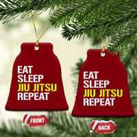 Eat Sleep Jiu Jitsu Repeat Ceramic Ornament Cool JiuJitsu BJJ - Wonder Print Shop