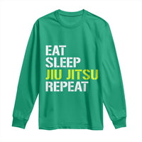Eat Sleep Jiu Jitsu Repeat Long Sleeve Shirt Cool JiuJitsu BJJ - Wonder Print Shop