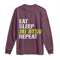 Eat Sleep Jiu Jitsu Repeat Long Sleeve Shirt Cool JiuJitsu BJJ - Wonder Print Shop