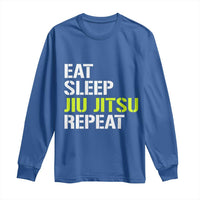Eat Sleep Jiu Jitsu Repeat Long Sleeve Shirt Cool JiuJitsu BJJ - Wonder Print Shop