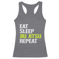 Eat Sleep Jiu Jitsu Repeat Racerback Tank Top Cool JiuJitsu BJJ - Wonder Print Shop