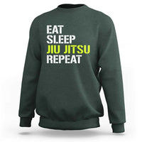 Eat Sleep Jiu Jitsu Repeat Sweatshirt Cool JiuJitsu BJJ - Wonder Print Shop
