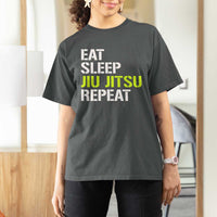 Eat Sleep Jiu Jitsu Repeat T Shirt For Women Cool JiuJitsu BJJ - Wonder Print Shop