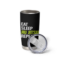 Eat Sleep Jiu Jitsu Repeat Tumbler Cup Cool JiuJitsu BJJ - Wonder Print Shop