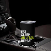Eat Sleep Jiu Jitsu Repeat Tumbler Cup Cool JiuJitsu BJJ - Wonder Print Shop