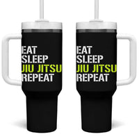 Eat Sleep Jiu Jitsu Repeat Tumbler With Handle Cool JiuJitsu BJJ - Wonder Print Shop