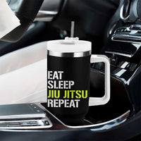 Eat Sleep Jiu Jitsu Repeat Tumbler With Handle Cool JiuJitsu BJJ - Wonder Print Shop