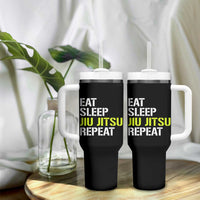 Eat Sleep Jiu Jitsu Repeat Tumbler With Handle Cool JiuJitsu BJJ - Wonder Print Shop