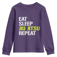 Eat Sleep Jiu Jitsu Repeat Youth Sweatshirt Cool JiuJitsu BJJ - Wonder Print Shop