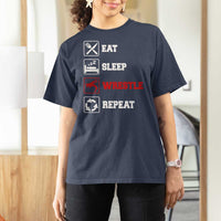 Eat Sleep Wrestle Repeat T Shirt For Women Funny Wrestling Gym - Wonder Print Shop