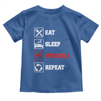 Eat Sleep Wrestle Repeat Toddler T Shirt Funny Wrestling Gym - Wonder Print Shop