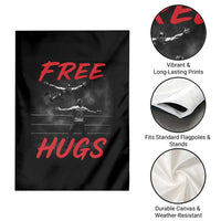 Free Hugs Wrestling Garden Flag Funny Luchador Mexican Wrestler - Wonder Print Shop