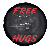 Free Hugs Wrestling Spare Tire Cover Funny Luchador Mexican Wrestler - Wonder Print Shop