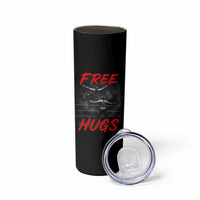 Free Hugs Wrestling Skinny Tumbler Funny Luchador Mexican Wrestler - Wonder Print Shop