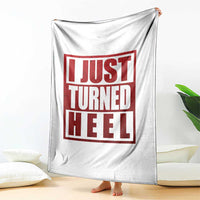 I Just Turned Heel Throw Blanket Pro Wrestling Retro Distressed - Wonder Print Shop