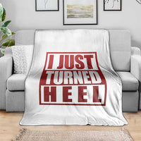I Just Turned Heel Throw Blanket Pro Wrestling Retro Distressed - Wonder Print Shop