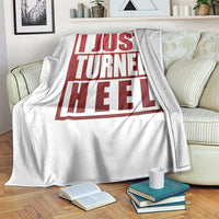 I Just Turned Heel Throw Blanket Pro Wrestling Retro Distressed - Wonder Print Shop