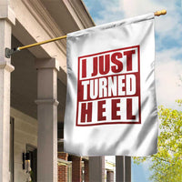 I Just Turned Heel Garden Flag Pro Wrestling Retro Distressed - Wonder Print Shop