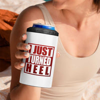 I Just Turned Heel 4 in 1 Can Cooler Tumbler Pro Wrestling Retro Distressed - Wonder Print Shop